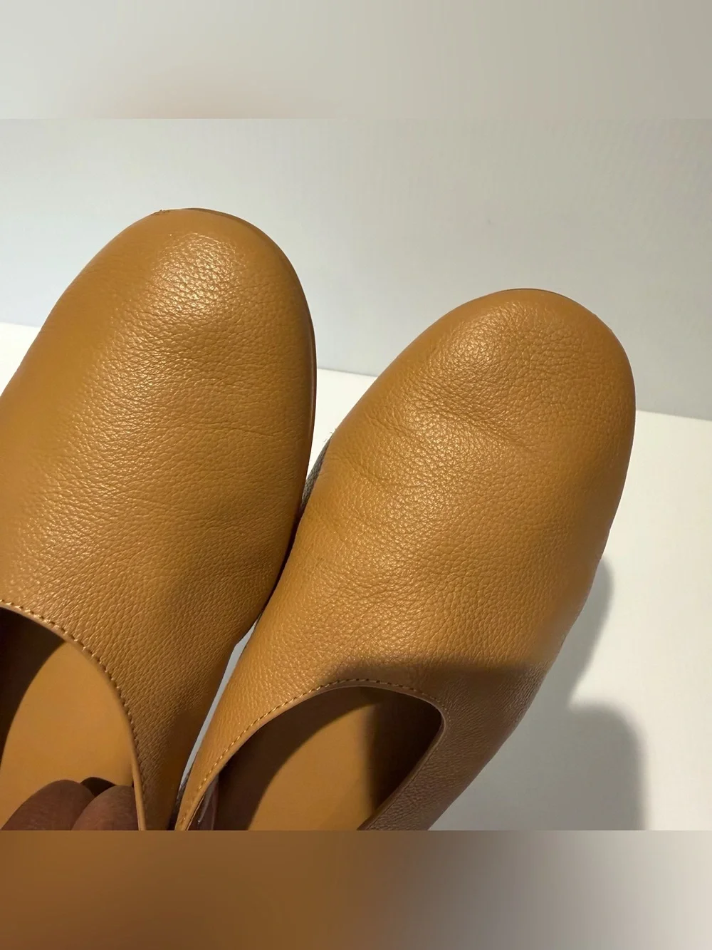 Everlane The Day Glove Narrow Fit Women’s Tan Leather Slip-On Ballet Flats